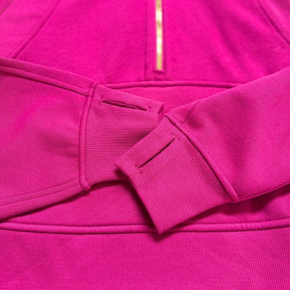 NWT Lululemon Scuba Oversized Funnel Neck Hoodie – Ripened Raspberry/Gold – XS/S - Picture 7 of 10